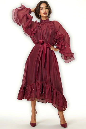 ROMANTIC RUFFLED MAXI DRESS