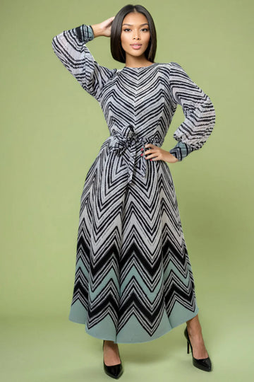 FLARED CRINKLE DRESS