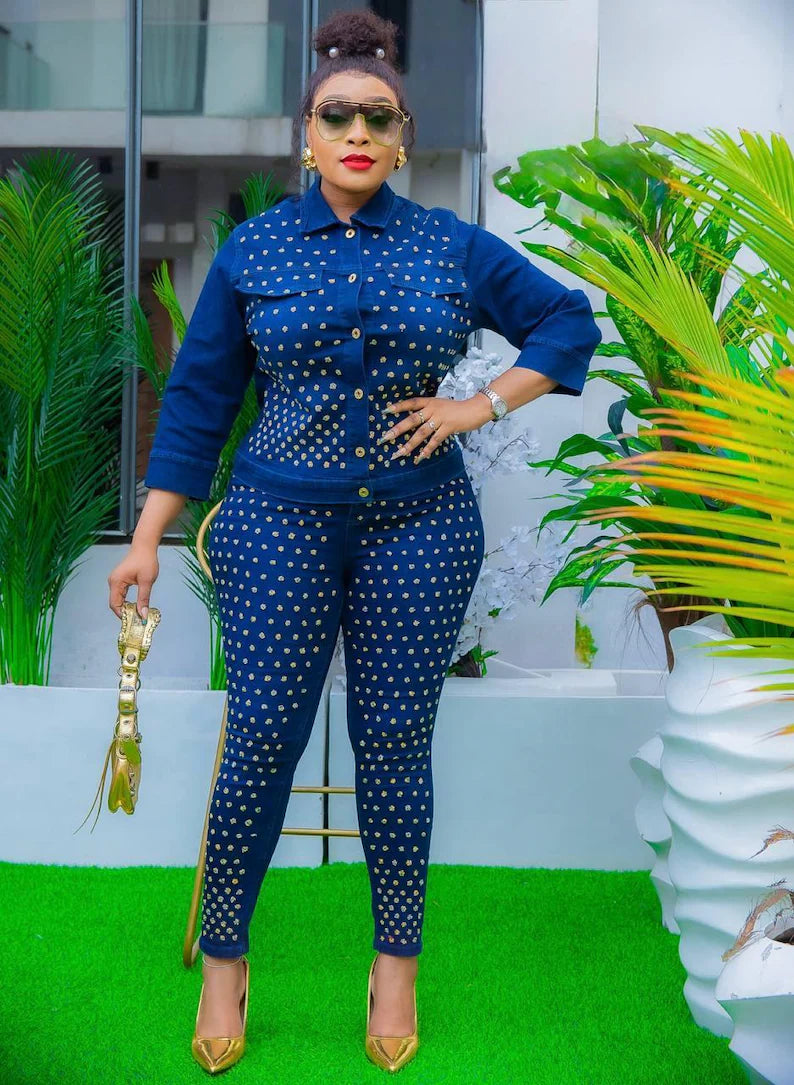 Denim and Diamonds Birthday Party Outfit Matching 2 Piece